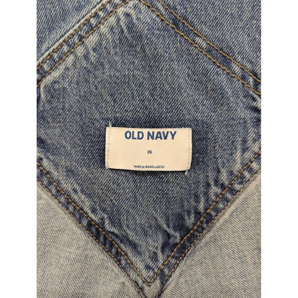 Old Navy Overalls Womens 26 Blue Denim Bib Carpenter Pockets 100% Cotton - Picture 15 of 16